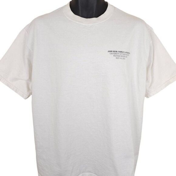 Vintage John Muir T Shirt Mens Size XL White Y2K University Of The Pacific - Picture 2 of 6